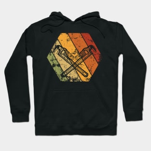 Retro Vintage Mechanics Wrench Icon Hoodie